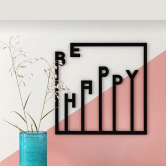 BE HAPPY WALL DECOR