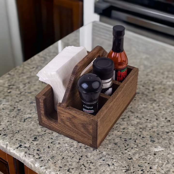 CONDIMENT CADDY WITH TISSUE HOLDER