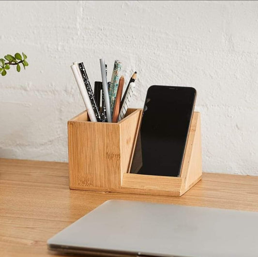 MOBILE STAND WITH PEN JAR.